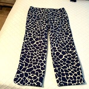 Lilly Pulitzer navy chino print pants 4